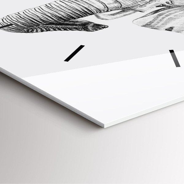 Štvorcové hodiny Grafická hlava slona