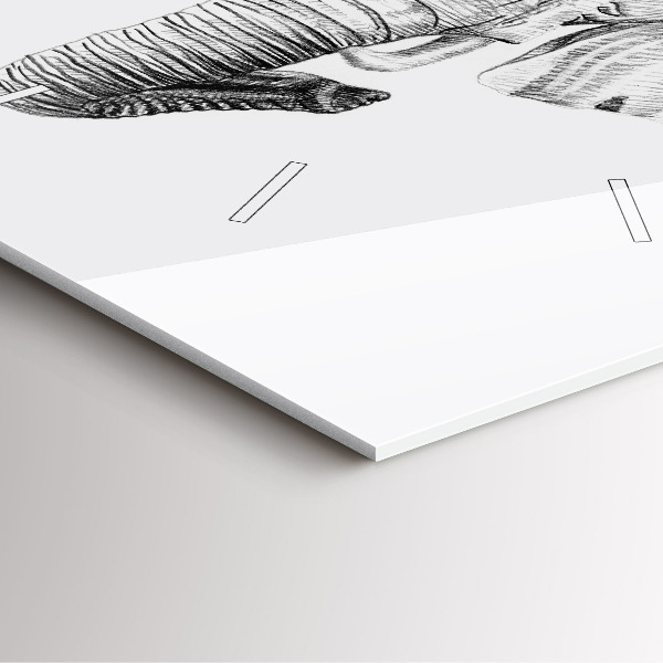 Štvorcové hodiny Grafická hlava slona