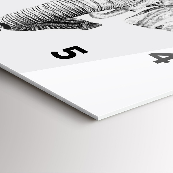 Štvorcové hodiny Grafická hlava slona