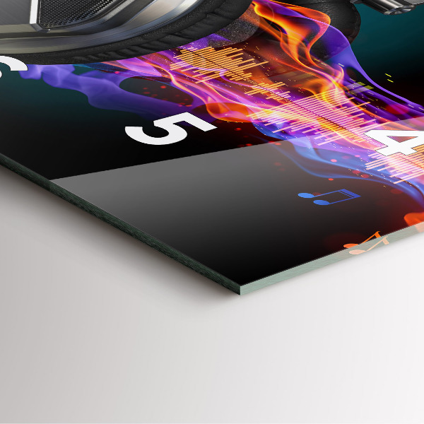 Štvorcové hodiny Slúchadlá a zvukové vlny