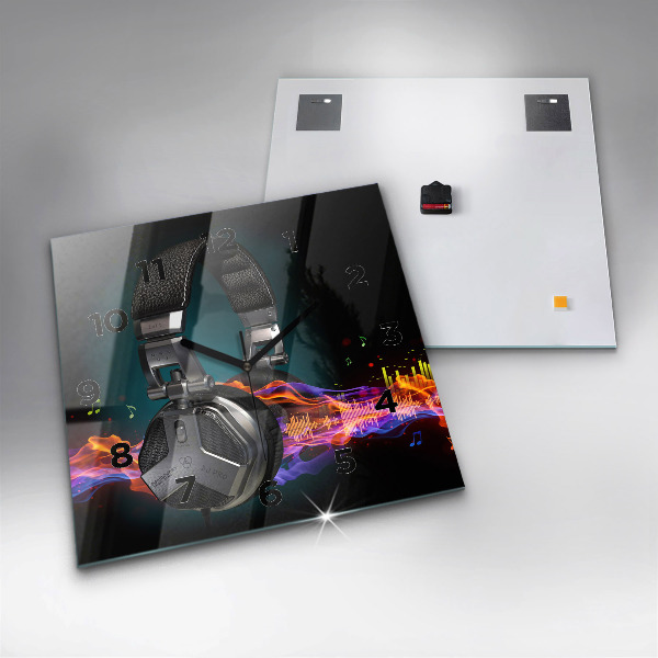 Štvorcové hodiny Slúchadlá a zvukové vlny