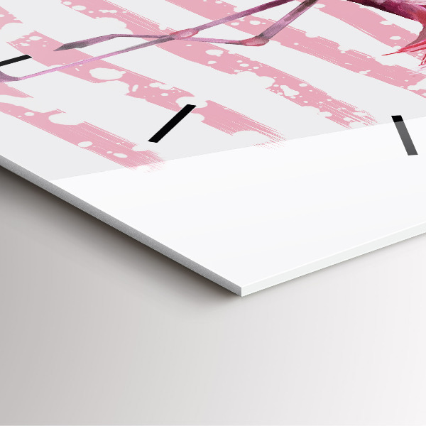 Štvorcové hodiny Grafika Flamingo