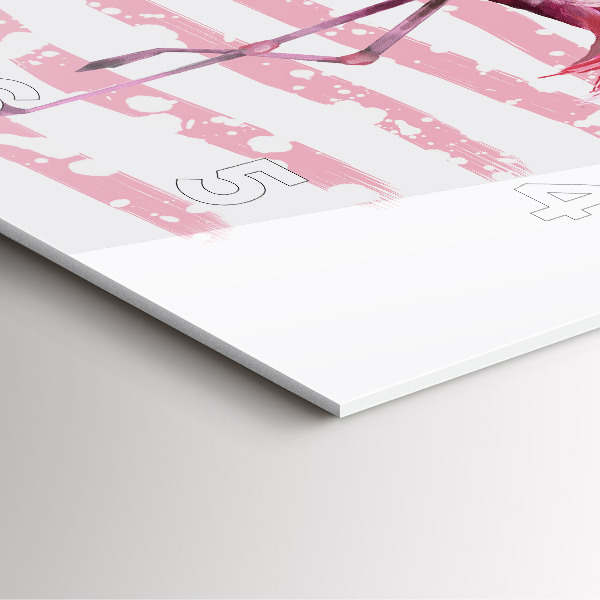 Štvorcové hodiny Grafika Flamingo