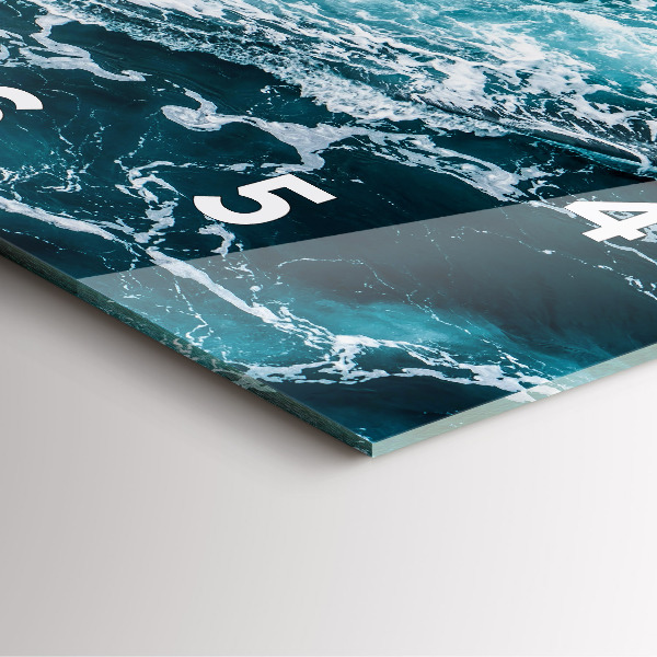 Štvorcové hodiny Vírivé spenené vlny