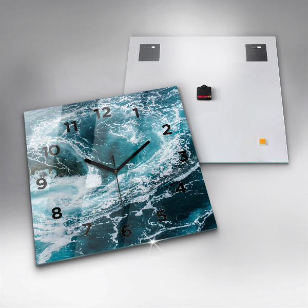 Štvorcové hodiny Vírivé spenené vlny