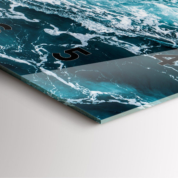 Štvorcové hodiny Vírivé spenené vlny