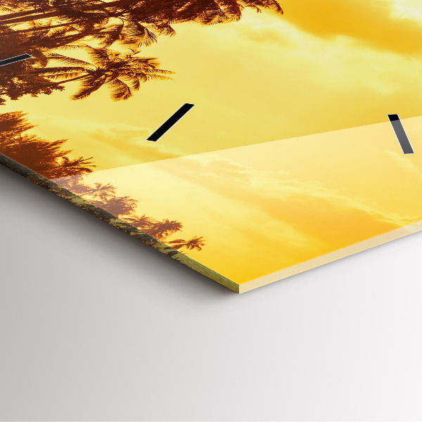 Štvorcové hodiny Slnečné palmy