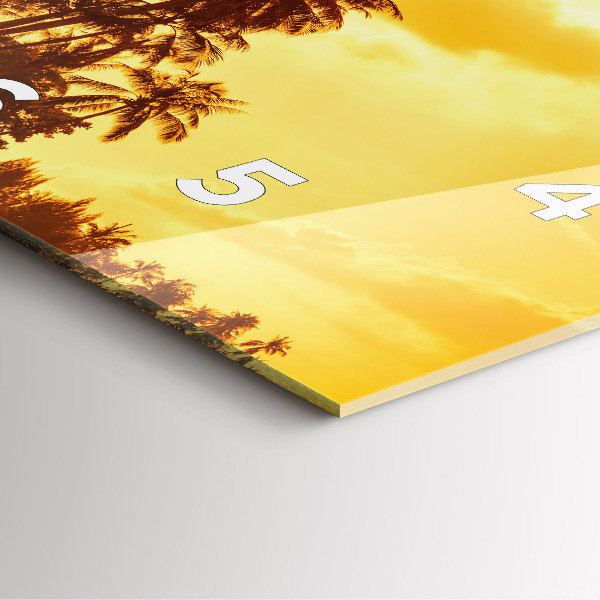 Štvorcové hodiny Slnečné palmy