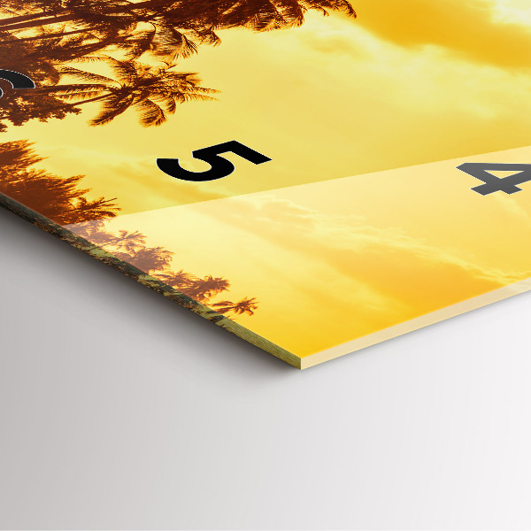 Štvorcové hodiny Slnečné palmy