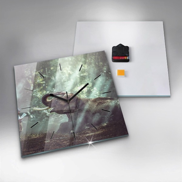 Štvorcové hodiny Chlapec číta knihu