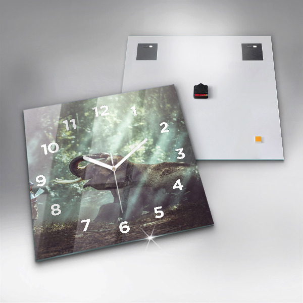 Štvorcové hodiny Chlapec číta knihu