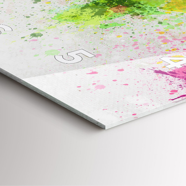 Štvorcové hodiny Mapa sveta na papieri