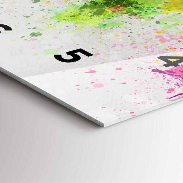 Štvorcové hodiny Mapa sveta na papieri