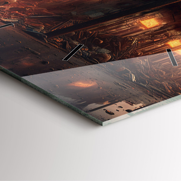 Štvorcové hodiny Apokalyptická budova