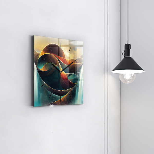 Štvorcové hodiny Tečúci vodopád