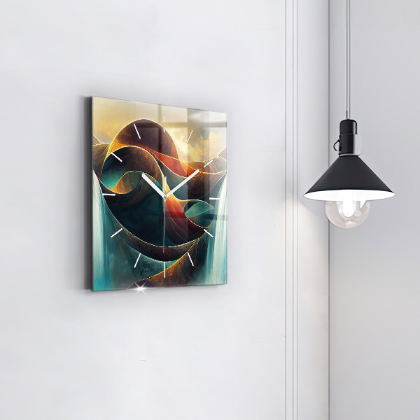 Štvorcové hodiny Tečúci vodopád