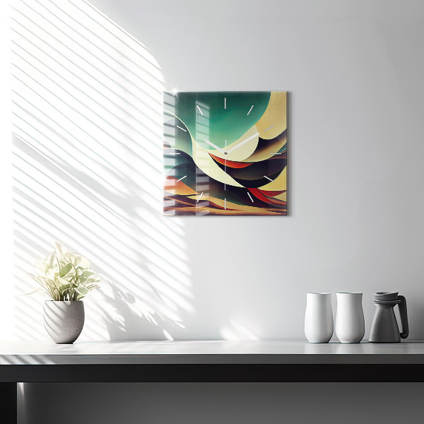 Štvorcové hodiny Abstraktné línie pozadia