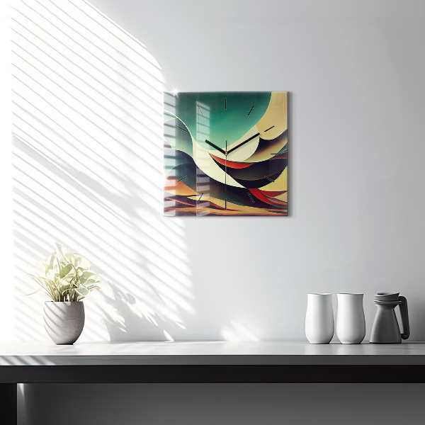 Štvorcové hodiny Abstraktné línie pozadia