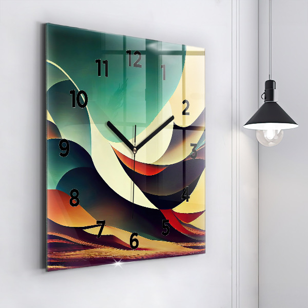 Štvorcové hodiny Abstraktné línie pozadia