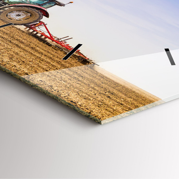 Štvorcové hodiny Farmár v traktore