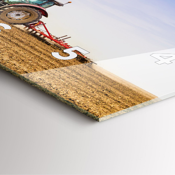 Štvorcové hodiny Farmár v traktore