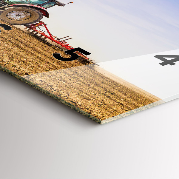 Štvorcové hodiny Farmár v traktore