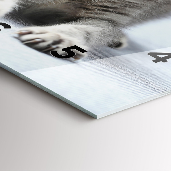 Štvorcové hodiny Mačka na gauči