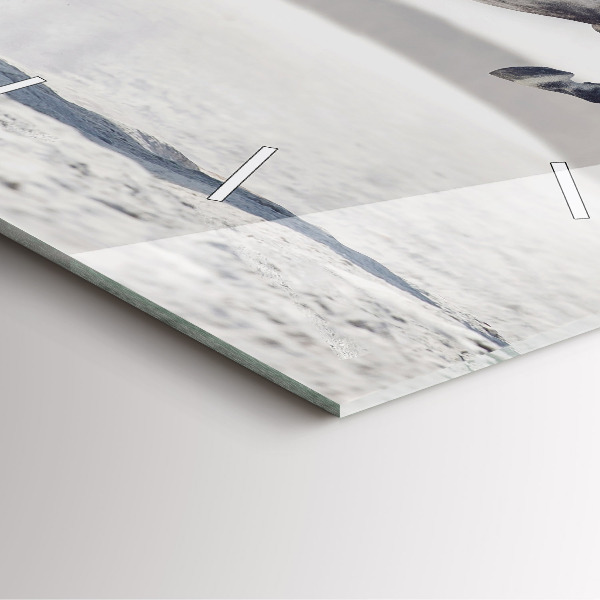 Štvorcové hodiny Cválajúci biely kôň