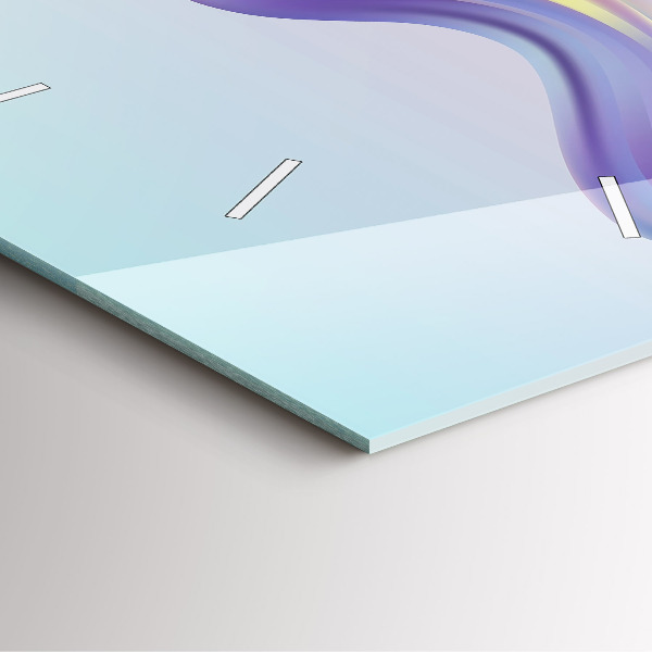 Štvorcové hodiny Pastelová vlnová abstrakcia