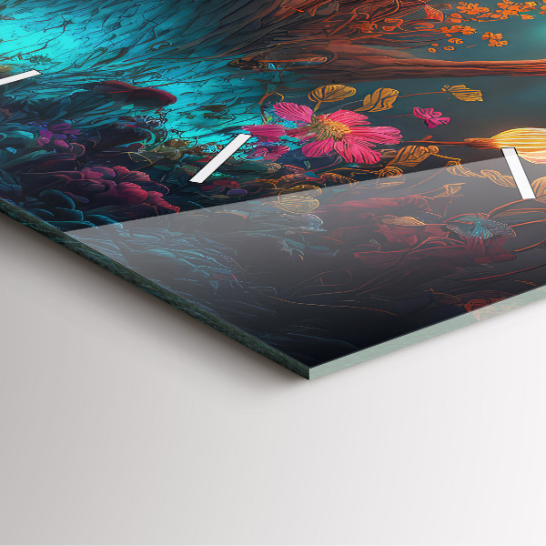 Štvorcové hodiny Lesné a magické huby