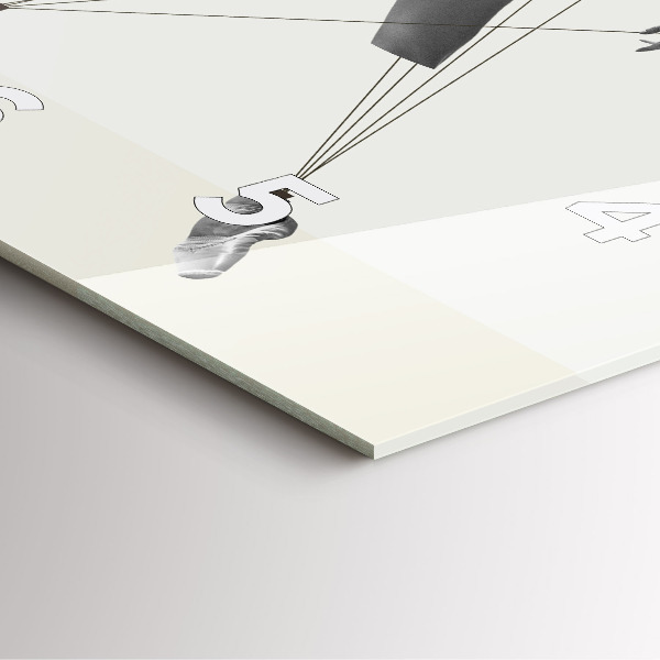 Štvorcové hodiny Abstraktná tanečnica