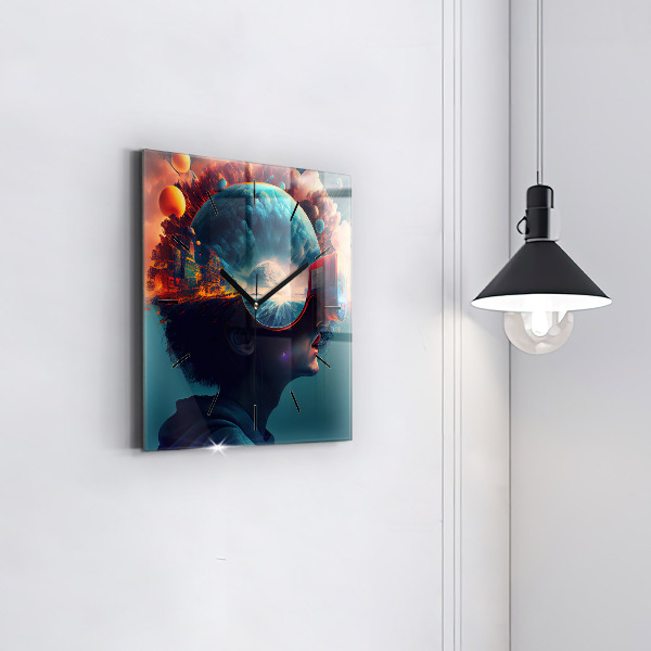 Štvorcové hodiny Futuristický svet