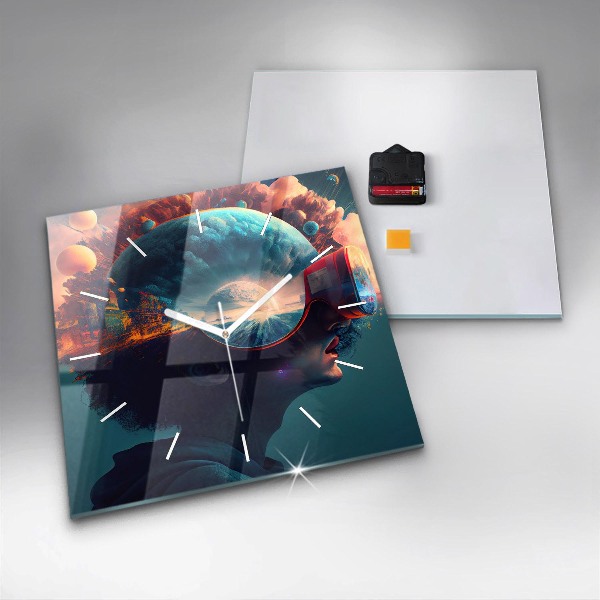 Štvorcové hodiny Futuristický svet