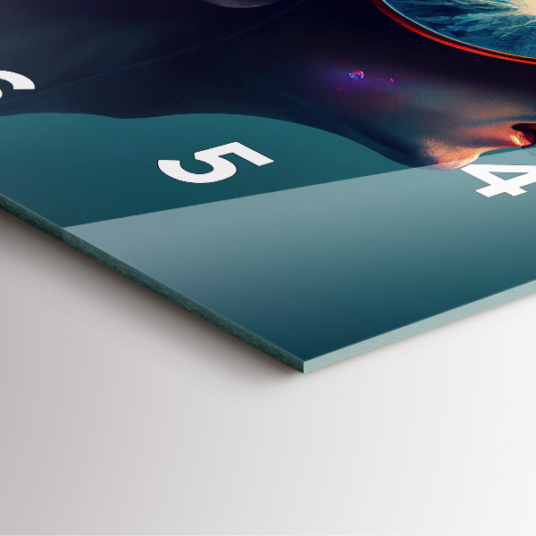 Štvorcové hodiny Futuristický svet