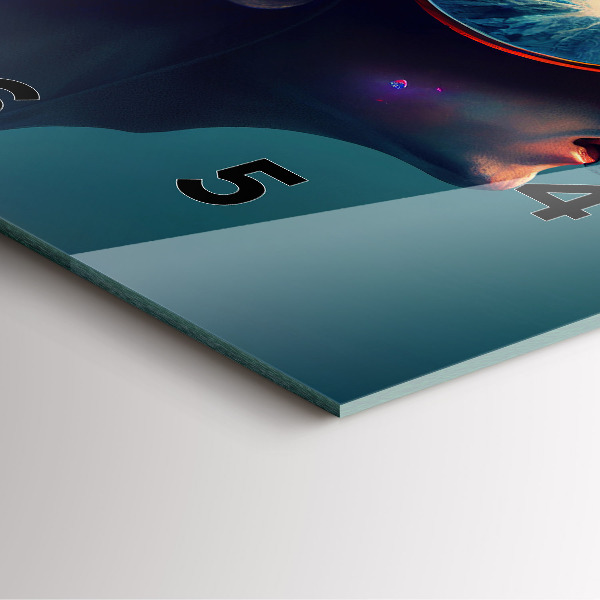 Štvorcové hodiny Futuristický svet