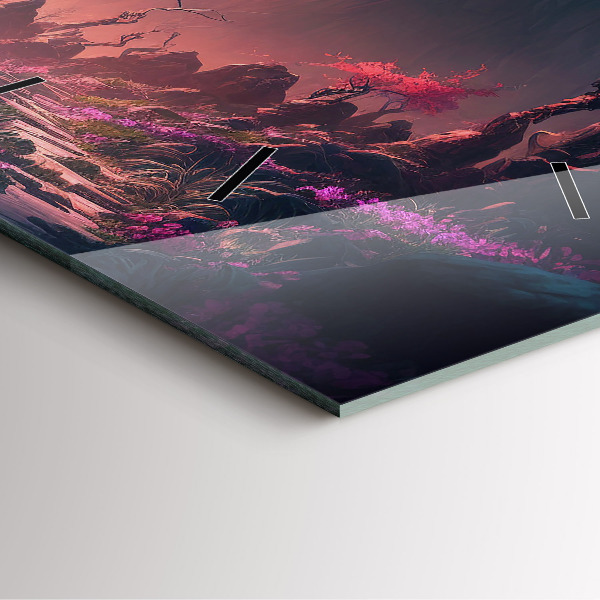 Štvorcové hodiny Čarovný les a hory