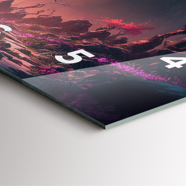 Štvorcové hodiny Čarovný les a hory