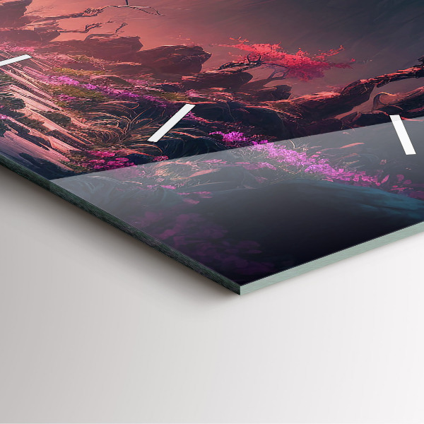 Štvorcové hodiny Čarovný les a hory