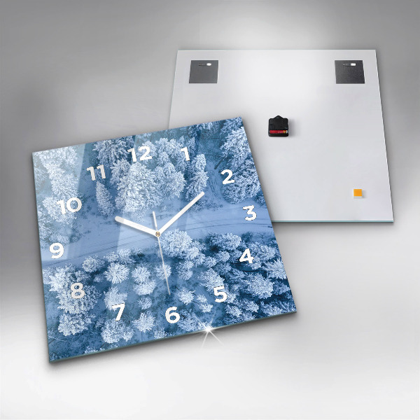 Štvorcové hodiny Les z dronu