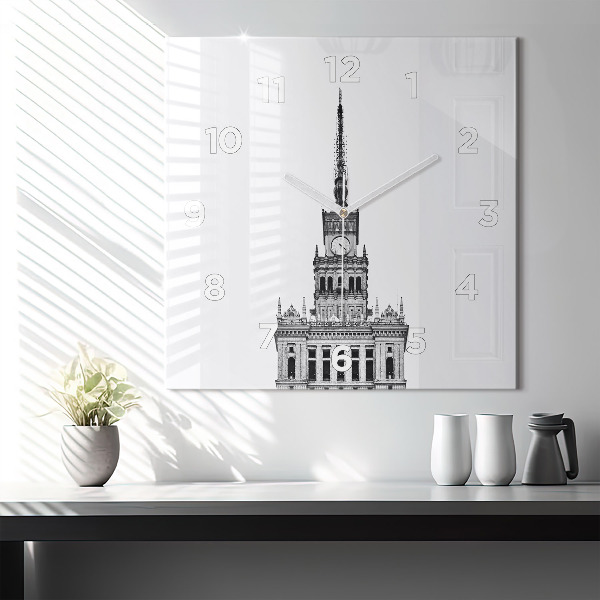 Štvorcové hodiny Palác kultúry a vedy