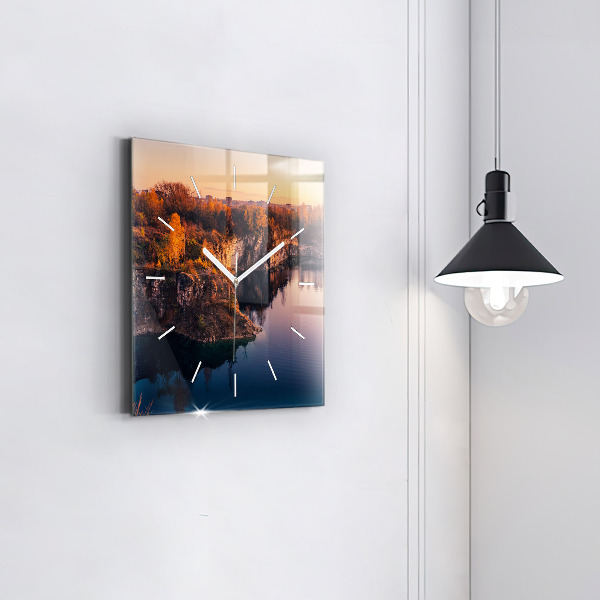 Štvorcové hodiny Krakovské jazero Zakrzówek