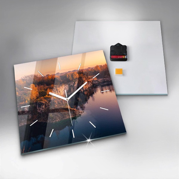 Štvorcové hodiny Krakovské jazero Zakrzówek