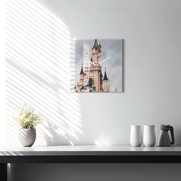 Štvorcové hodiny Zámok Disneyland v Paríži