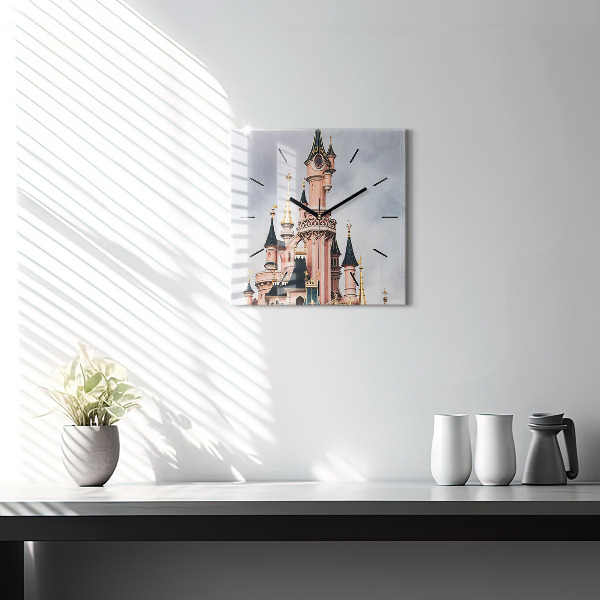 Štvorcové hodiny Zámok Disneyland v Paríži