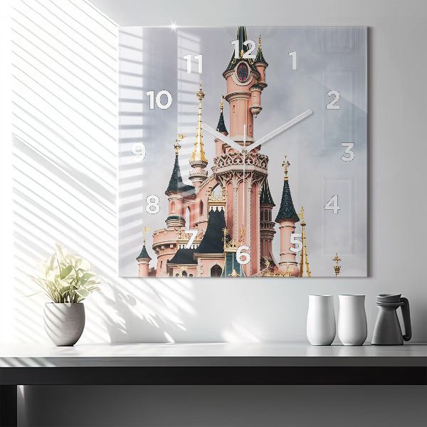 Štvorcové hodiny Zámok Disneyland v Paríži