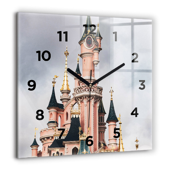 Štvorcové hodiny Zámok Disneyland v Paríži