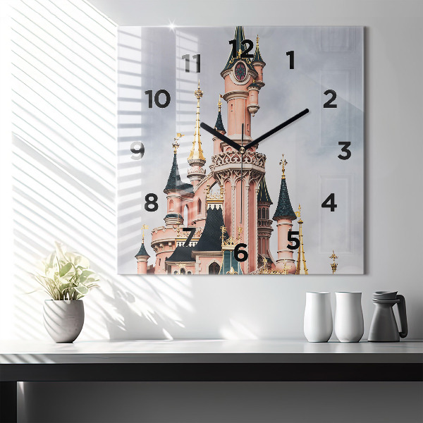 Štvorcové hodiny Zámok Disneyland v Paríži