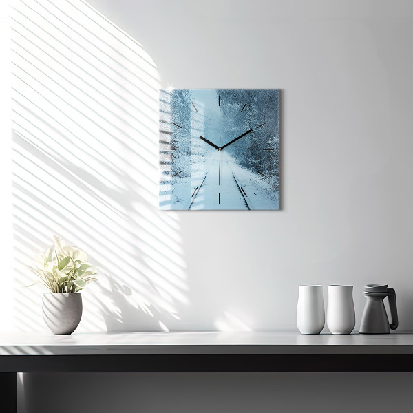 Štvorcové hodiny Jeleň na tratiach