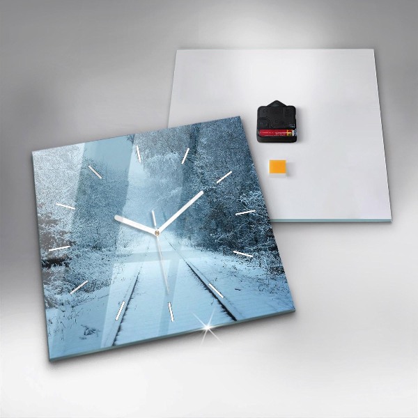 Štvorcové hodiny Jeleň na tratiach