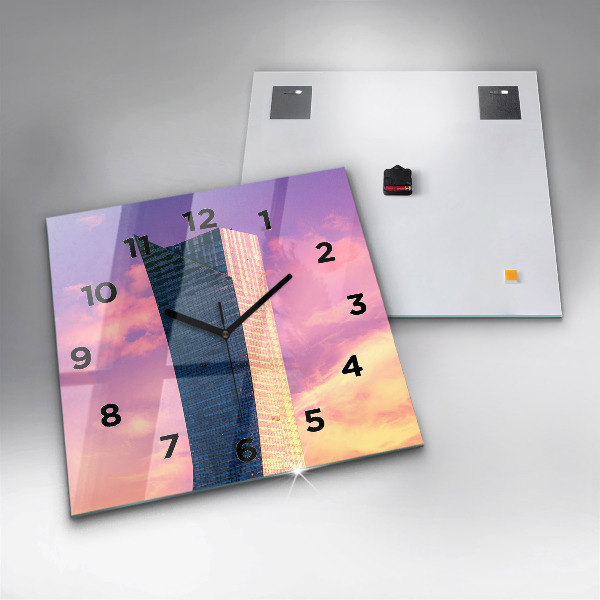 Štvorcové hodiny Mrakodrap vo Varšave